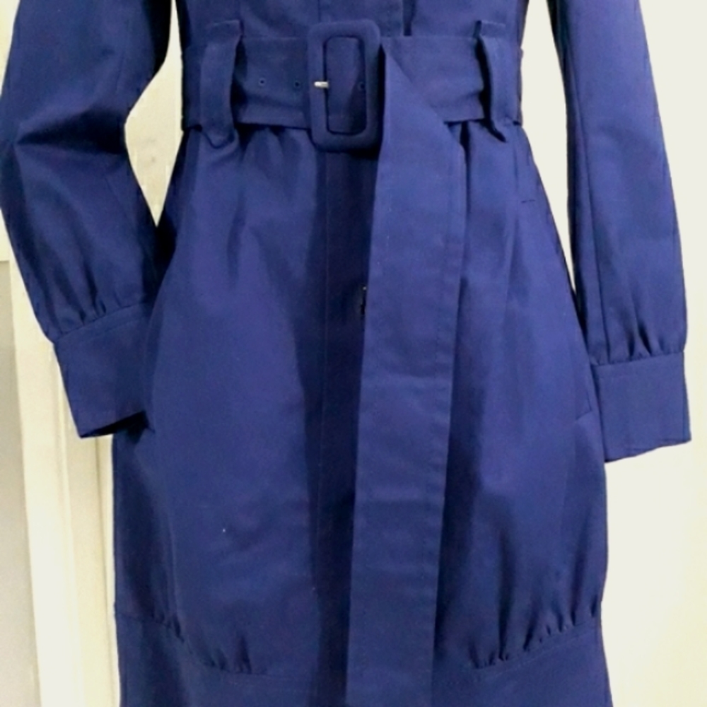 The limited long coat blue S button down trench - Picture 8 of 11
